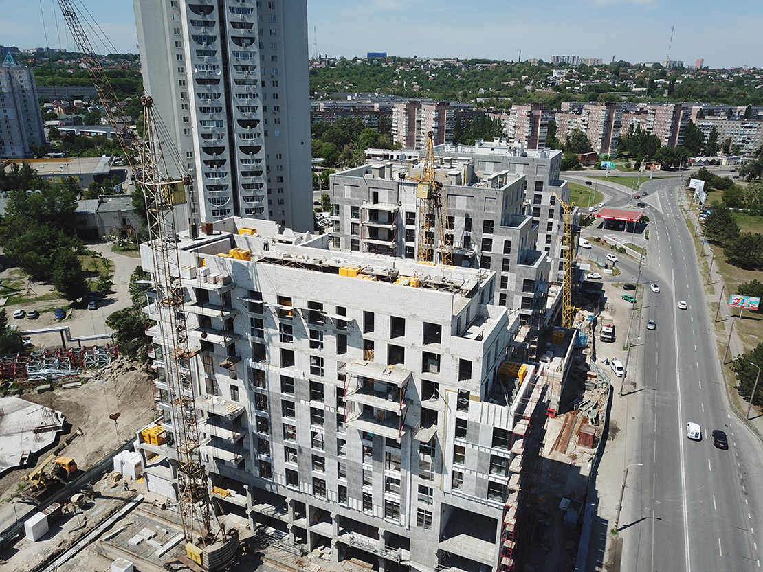 Progress of construction of the residential complex «Fifth Continent»