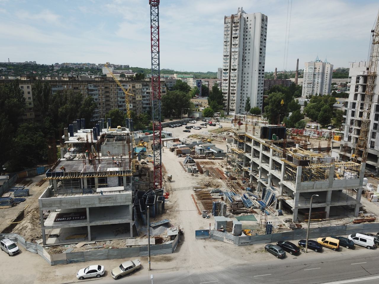 Progress of construction of the residential complex «Fifth Continent»