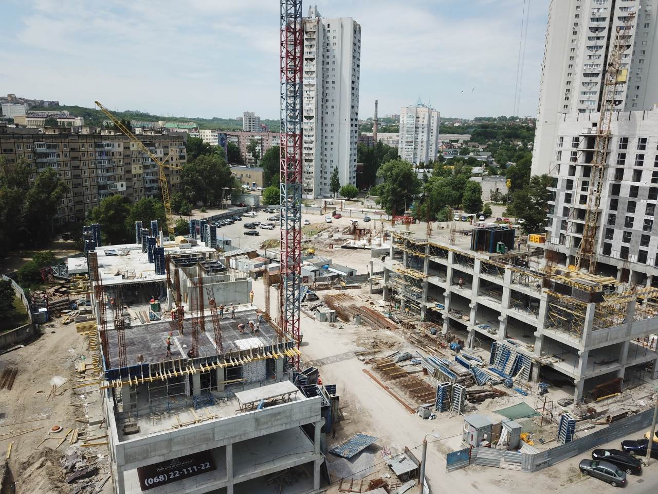 Progress of construction of the residential complex «Fifth Continent»