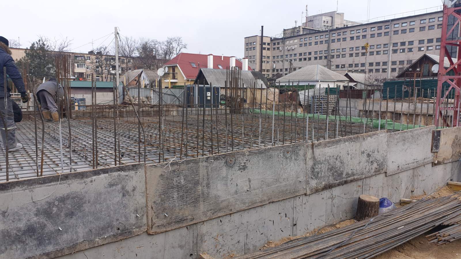 Photo report of the construction of residential complex on the Olesya Gonchara street