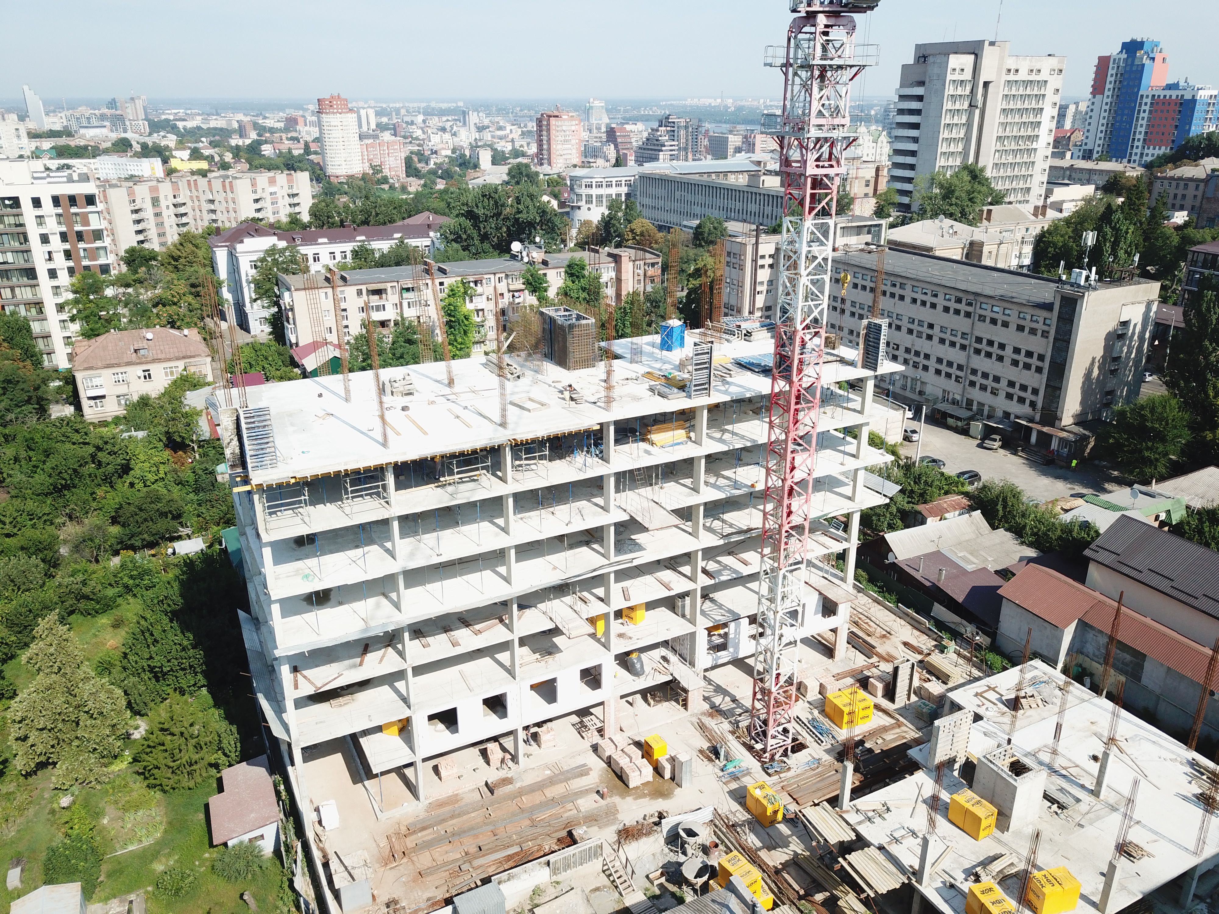 Photo report of the construction of residential complex on the Olesya Gonchara street