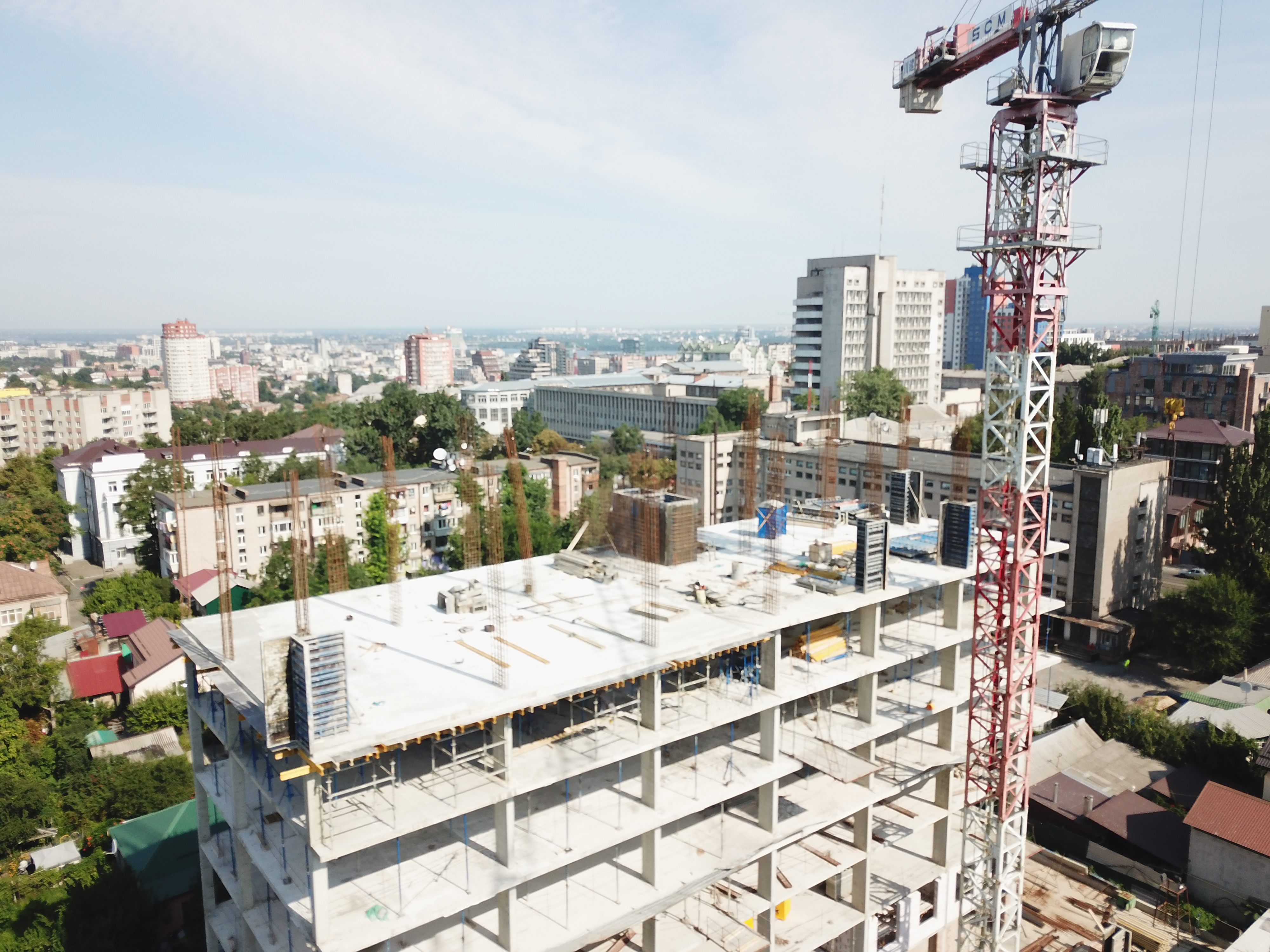 Photo report of the construction of residential complex on the Olesya Gonchara street