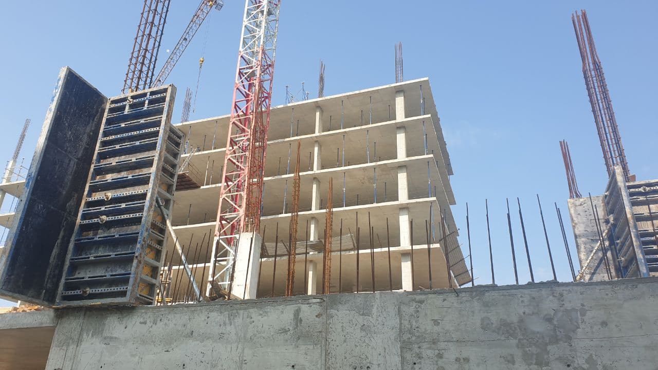 Photo report of the construction of residential complex on the Olesya Gonchara street