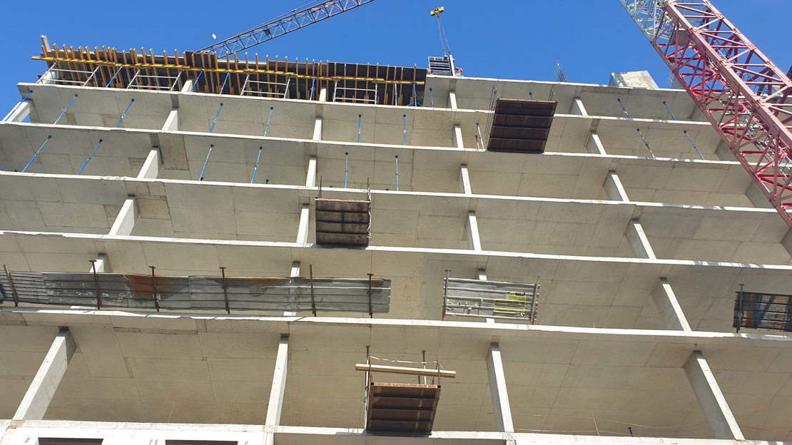 Photo report of the construction of residential complex on the Olesya Gonchara street