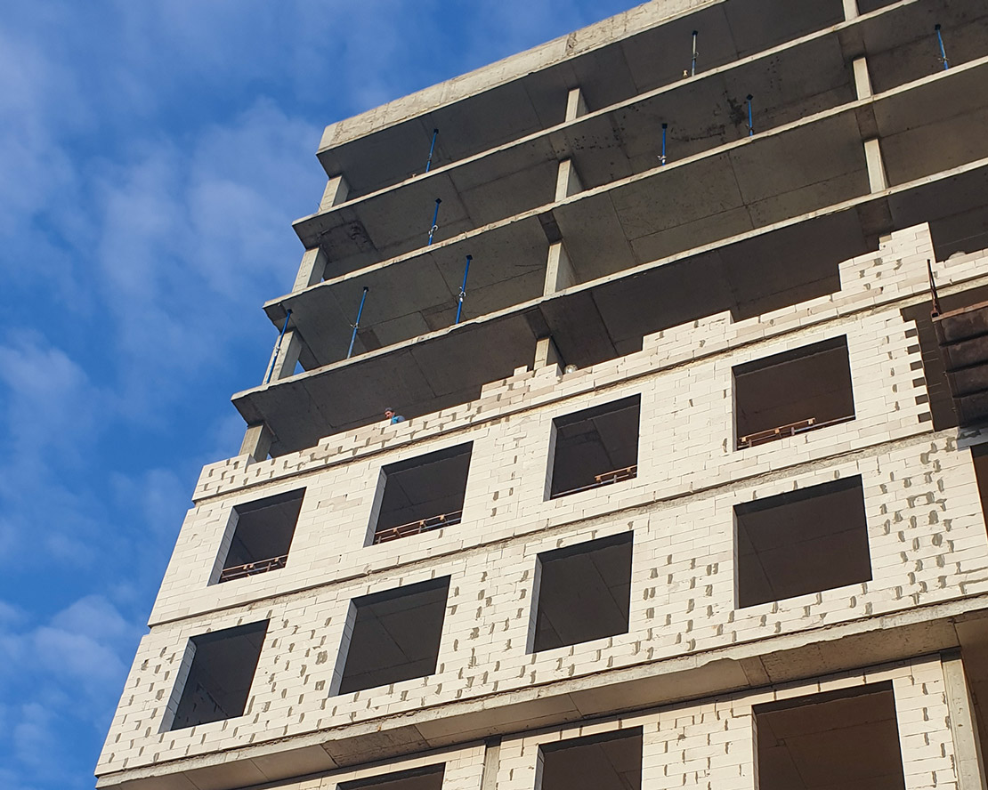 Photo report of the construction of residential complex on the Olesya Gonchara street