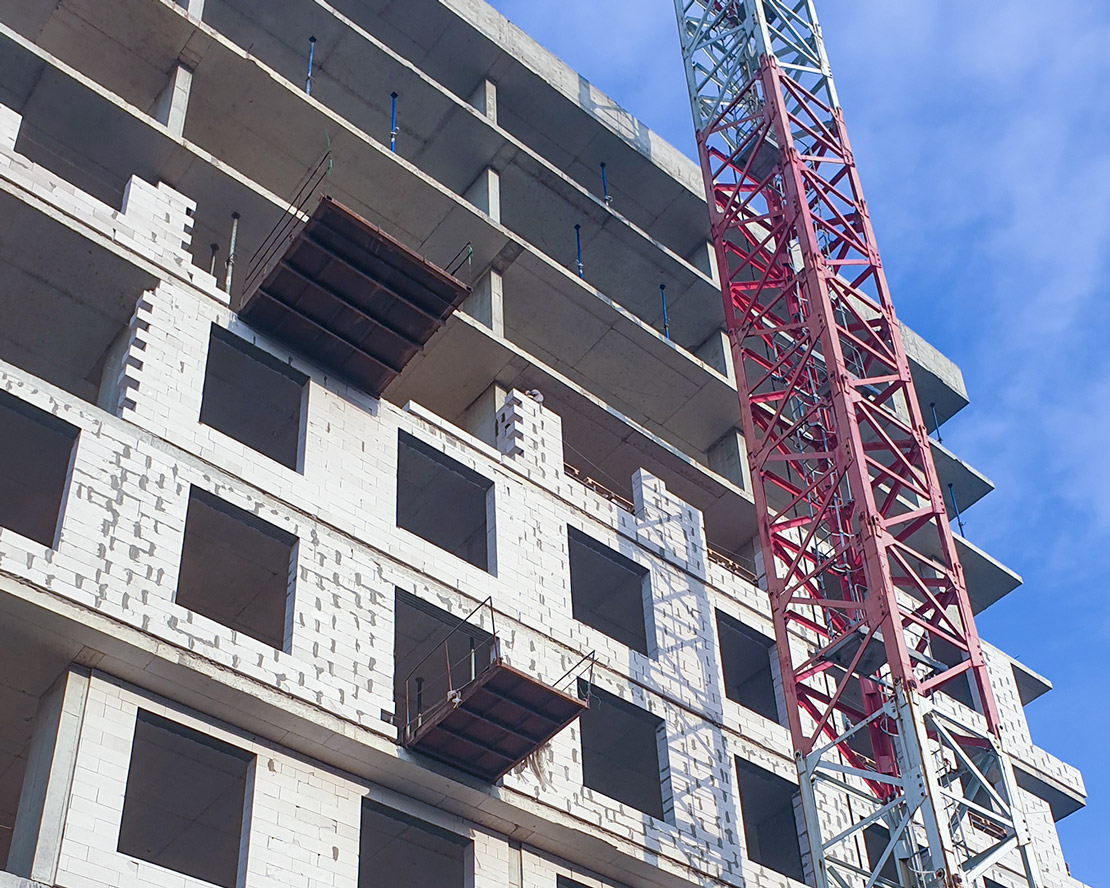 Photo report of the construction of residential complex on the Olesya Gonchara street