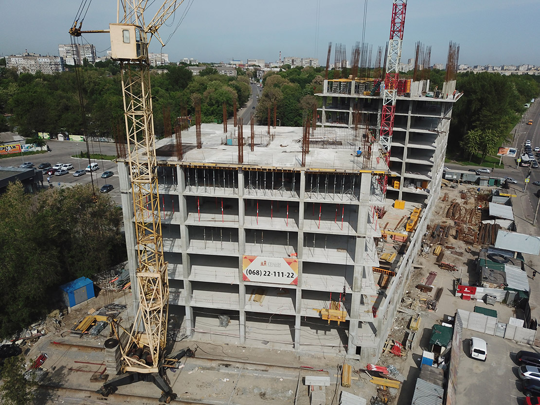 Progress of construction of the residential complex «Fifth Continent»