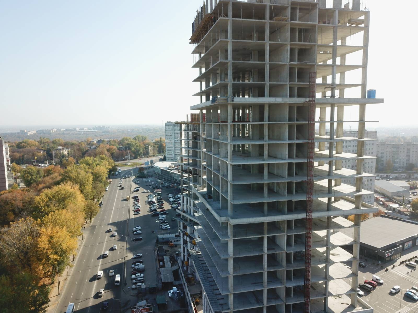 Photos from the construction of the residential complex «Grani»