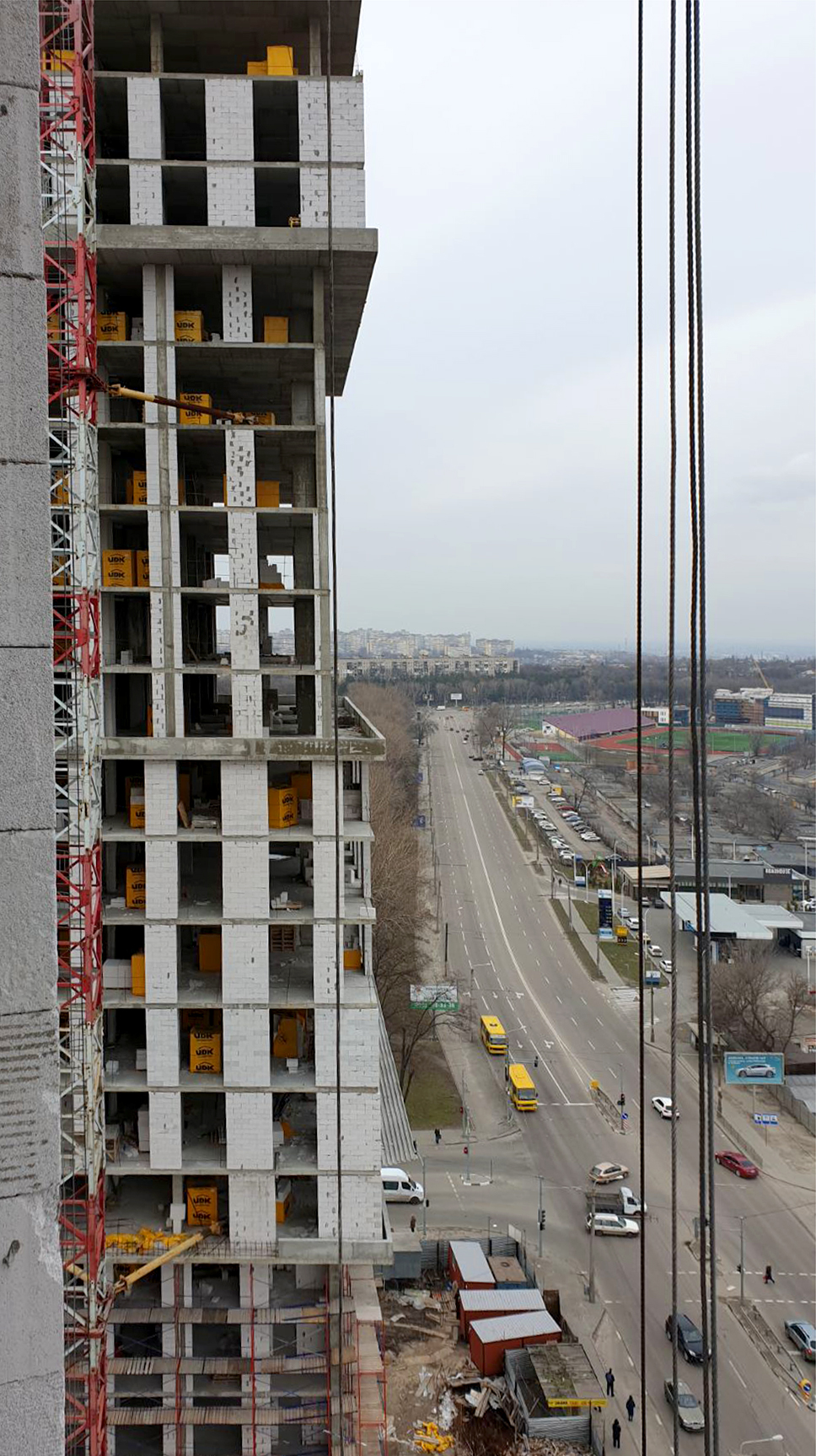 Photos from the construction of the residential complex «Grani»