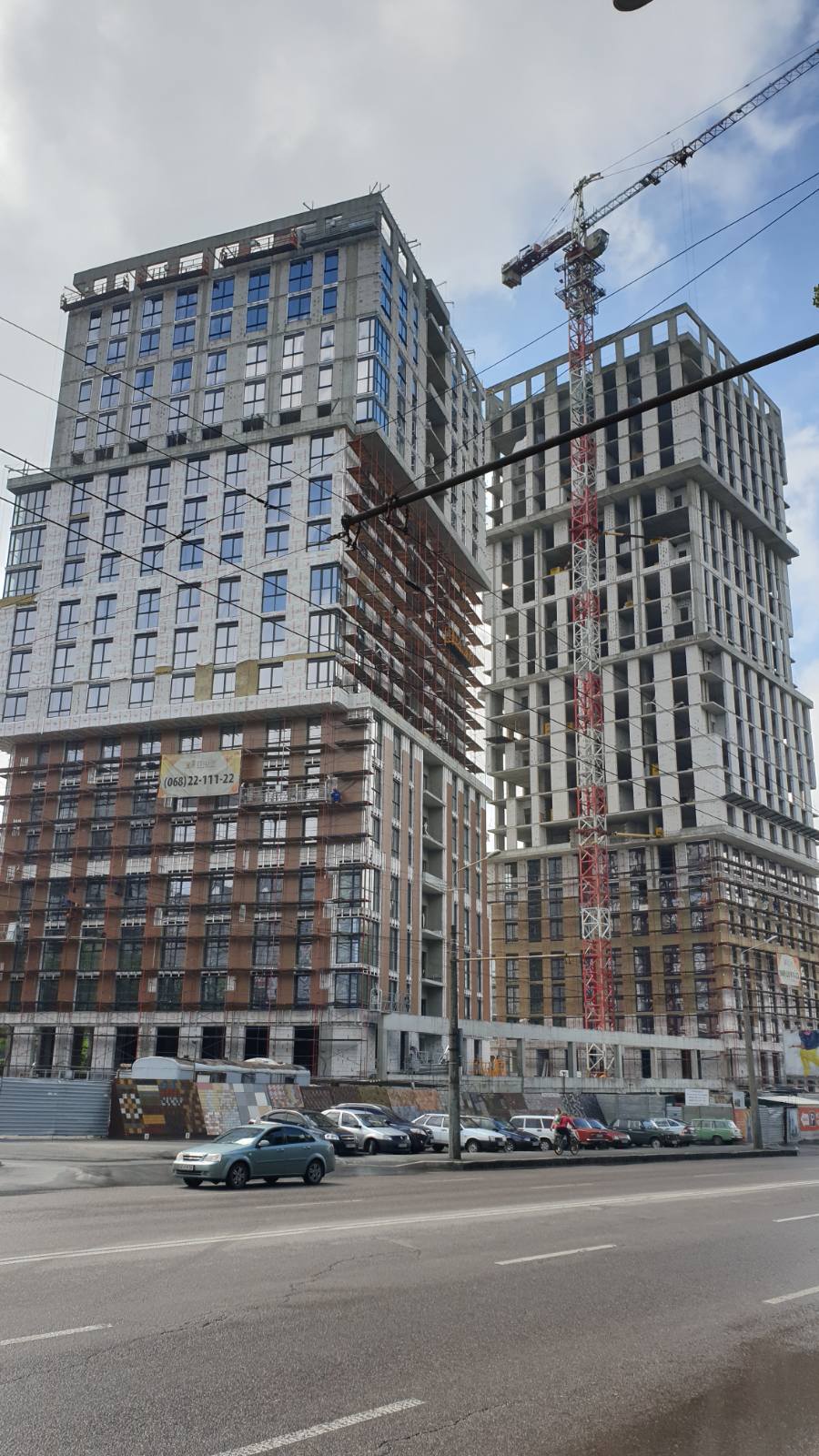 Photos from the construction of the residential complex «Grani»